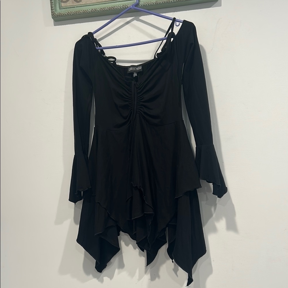 Current Mood Black Asymmetrical Handkerchief Hem … - image 8